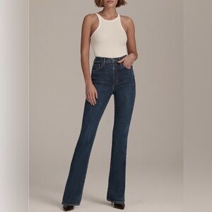 Favorite Daughter Blue Flare Wide Leg Jeans